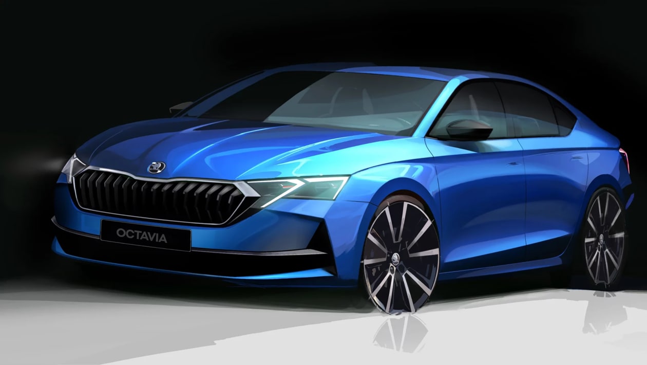 2024 Skoda Octavia Facelift Sketches Released | Carbuyer